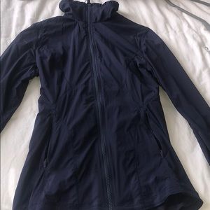 Navy Blue Lululemon Rain Jacket (long)